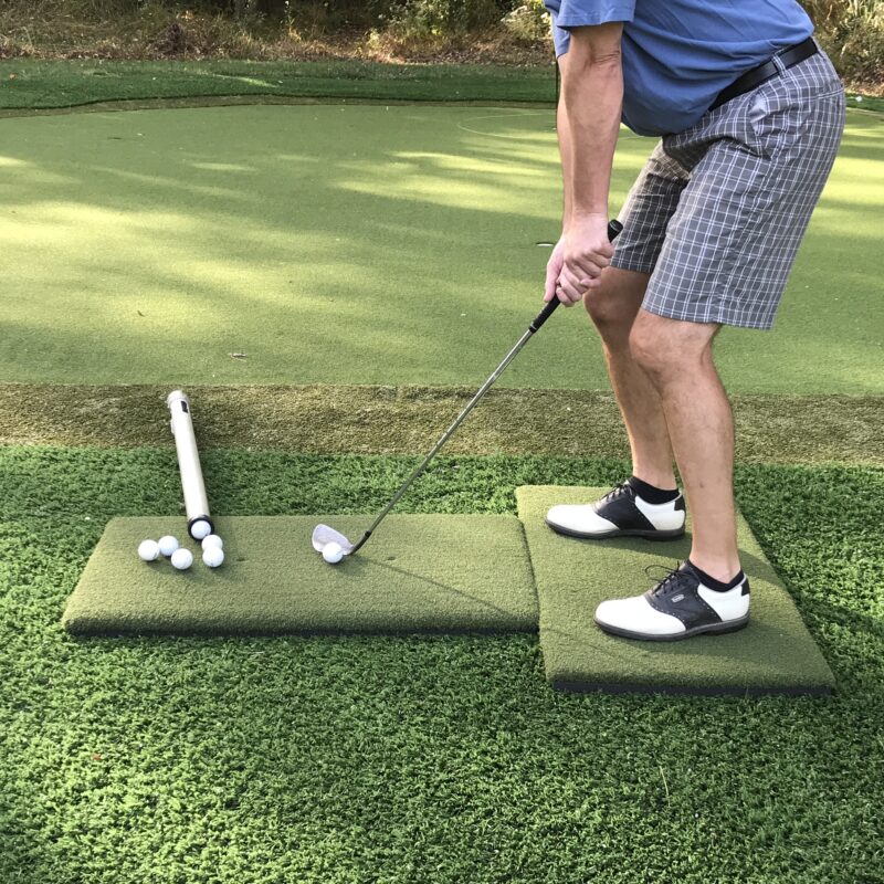 Portable Twin Combo System · Real Feel Golf Mats