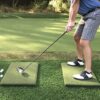 Portable golf driving range mat